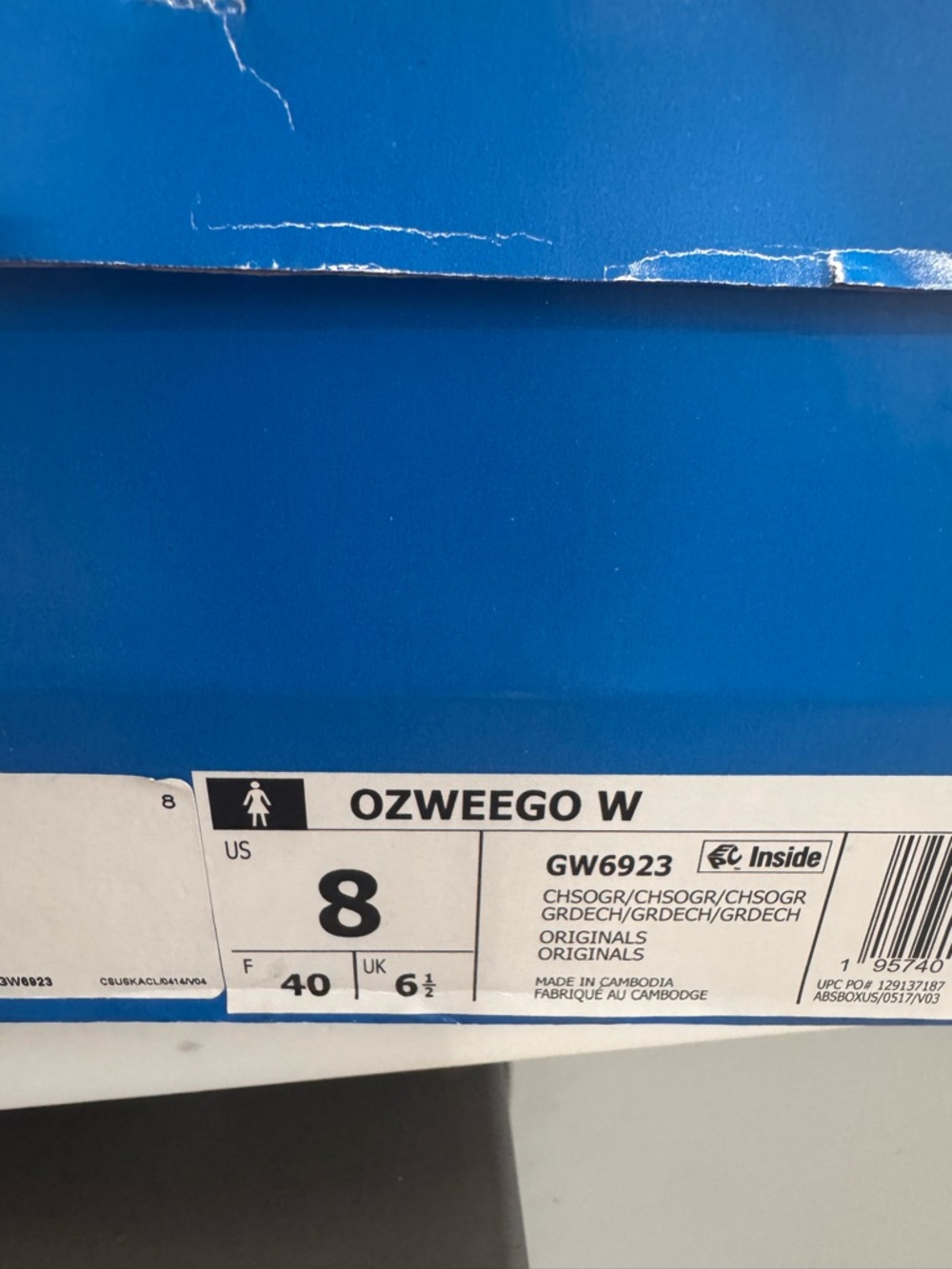 adidas Ozweego W Box Label – Blue and White - Picture 2 of 6